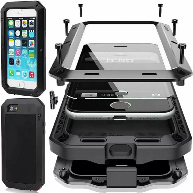 Heavy Duty Cover Aluminium Metal Gorilla 360 Case For iPhone 15 13 12 11 Pro Max