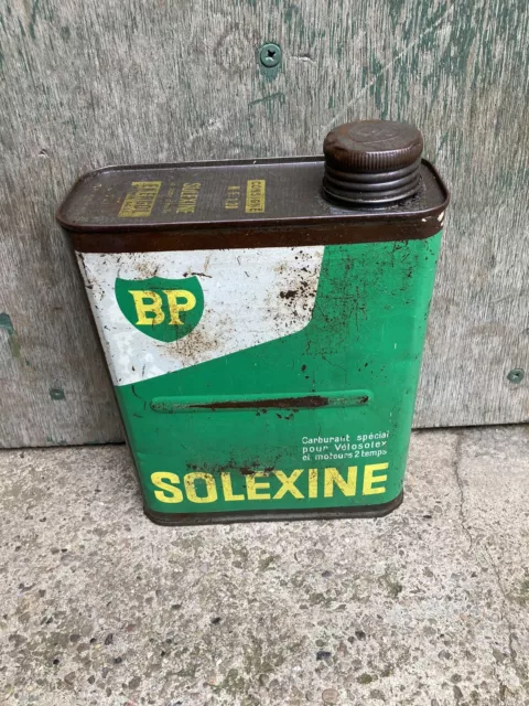 Rare Vintage French 2L Bp Solexine 2 Stroke Fuel Can Velosolex Moped Autocycle