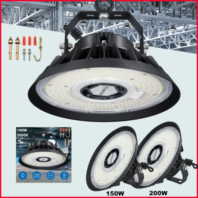 LED Hallenbeleuchtung Hallenstrahler 200W UFO High bay Industrielampe für Garage