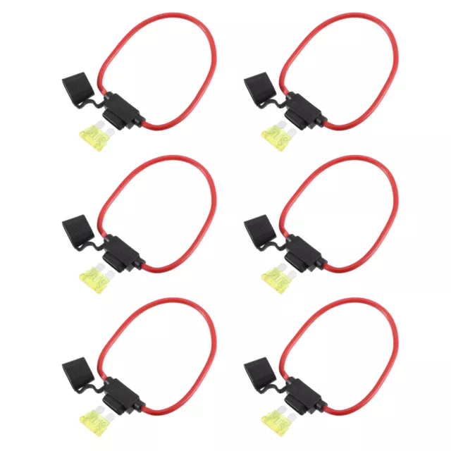 6 Set DC 12V 10AWG 10 Manometro ATC/ATO linea Fusibile Supporto con 20A Fusibile