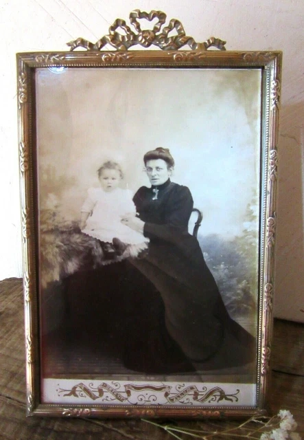 Pretty French Original Antique Picture Frame Louis Xv Style Ribbon Knot