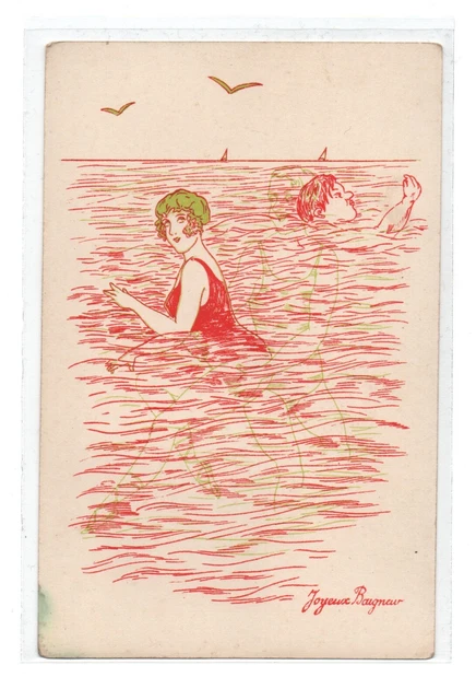 Carte à Jouer érotique Ancienne – 7 De Carreaux – Par Transparence – 19ème France