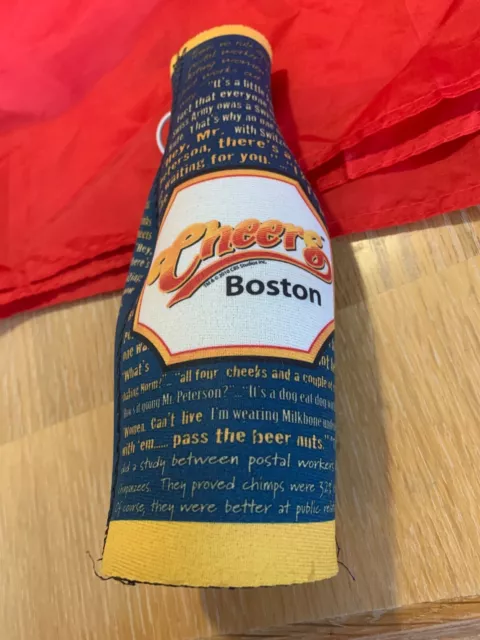 CHEERS Where Everyone Knows Your Name Boston Beer Bottle Suit Koozie Zipper