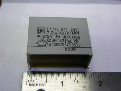 CONDENSADOR DE CONDENSADOR ERO F1772-522-2000 2.2UF 275V ID92757 