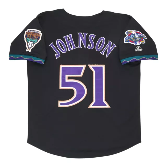 Randy Johnson Arizona Diamondbacks 2001 World Series Men's Alt Black Jersey