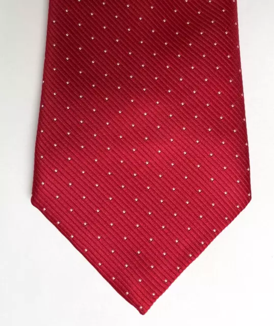 Red polka dot tie Made in the UK for St Michael Marks and Spencer vintage 1990s