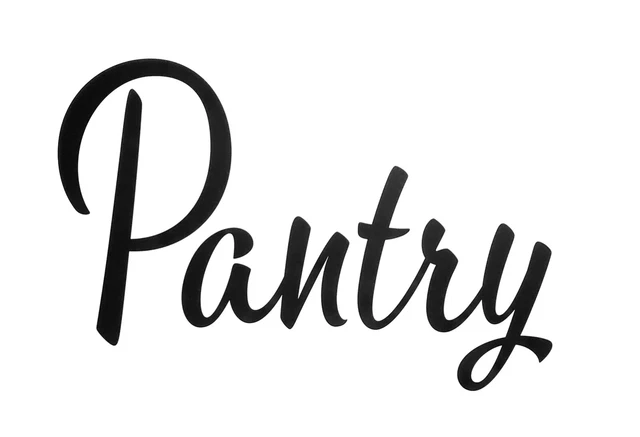 Pantry Vinyl Decal Sticker 12" Lettering Phrase For Door Cabinet Wall Glass