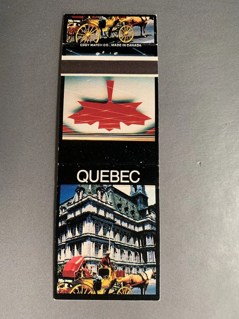 Vintage 1970s-1980s Quebec Canada Trivia Matchbook Cover Montreal 70s 80s Vtg