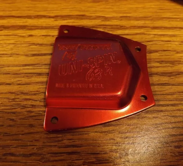 1 New Old Stock Bronson True Temper Uni-spin 63R Red FISHING REEL Side Plate NOS