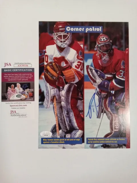 Patrick Roy Signed Autograph Magazine Page  JSA