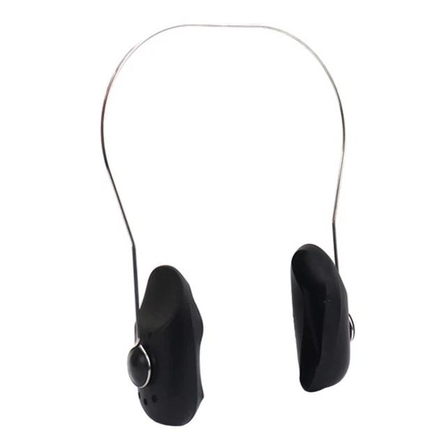 Hanging Baked Oil Earmuffs Professional Hair Dye Salon Ear Protector Black Metal