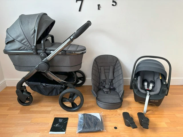 iCandy Peach 6 Twill Grey 3in1 Maxi Cosi Pebble 360