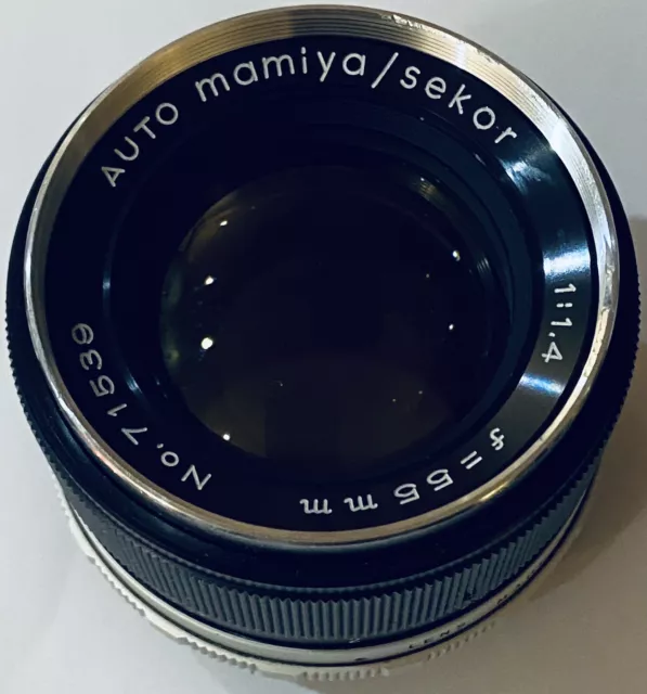 Mamiya Sekor Auto 55mm f1.4 M42 Screw Mount Prime Lens -Clean Glass-