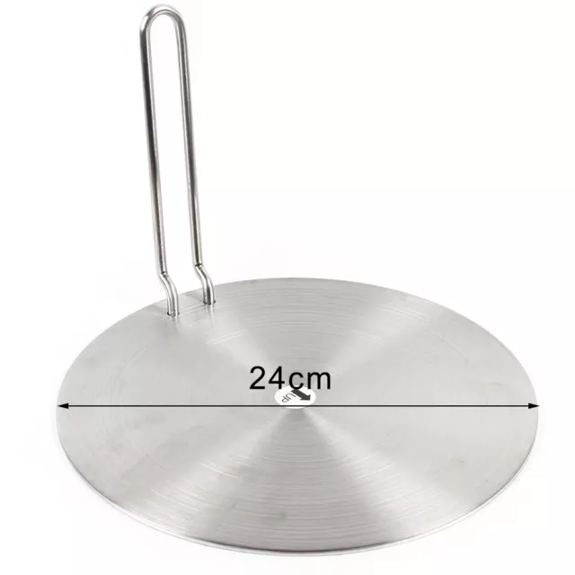 Piastra adattatore universale acciaio inox per piano cottura a induzione adattatore a induzione 24 cm