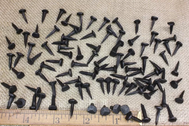 5/8" Rose head 100 nails square wrought iron vintage rustic Decorative historic