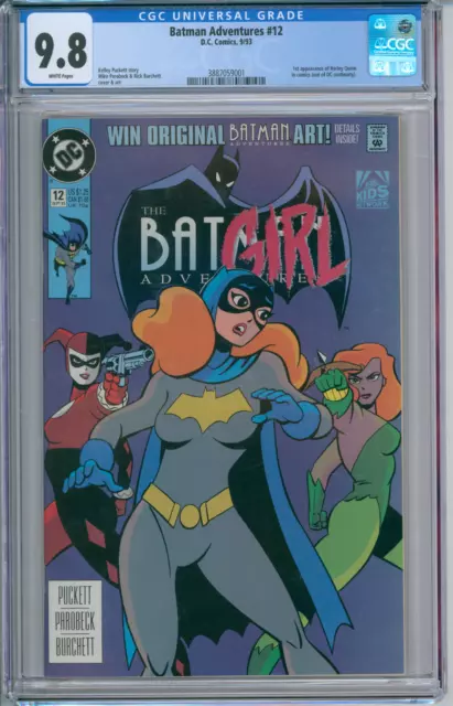 Batman Adventures #12 CGC 9.8 1993 DC Comics 1st app of Harley Quinn White Pages