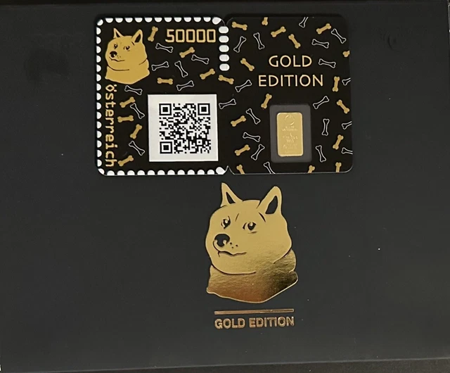 CSGD Goldene Stamp Briefmarke Österreich 1g GOLD 5 stellig Hund Stamp Postfrisch