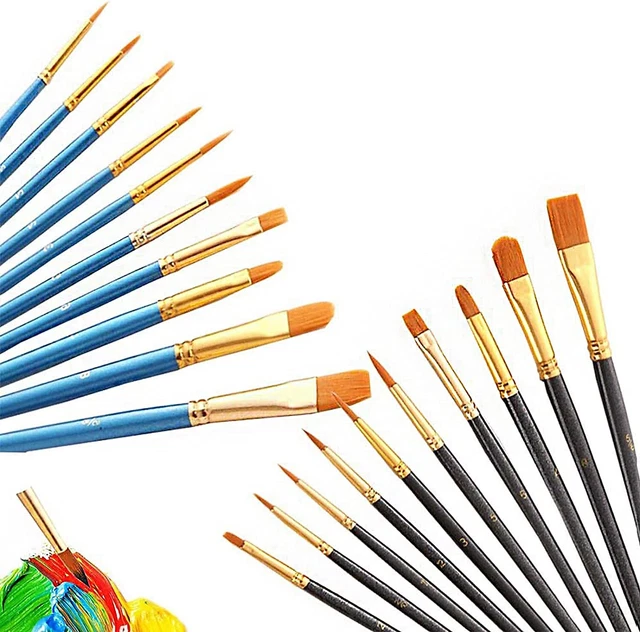 Pennelli per Dipingere,Set di 20 pennelli da pittura Spazzola per Dipingere d