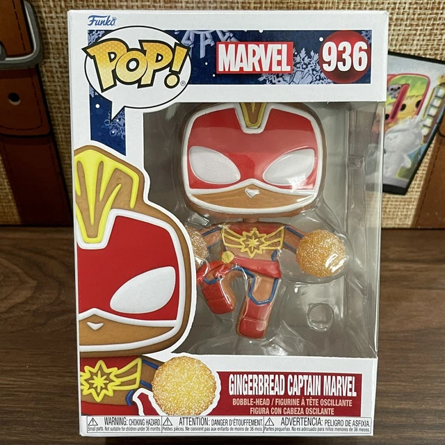 Funko Pop! Marvel Gingerbread Captain Marvel Vinyl Figure - Holiday Christmas