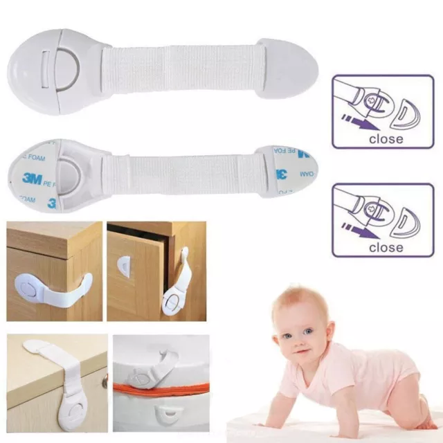 10~20 Child Baby Safety Lock Cupboard Cabinet Drawer Fridge Toddler Babyproof