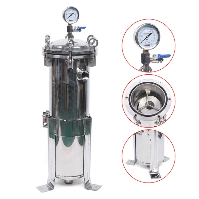 4 Bag Filter Housings Pressure Filter Device 150 PSI New USA 304 Stainless Steel