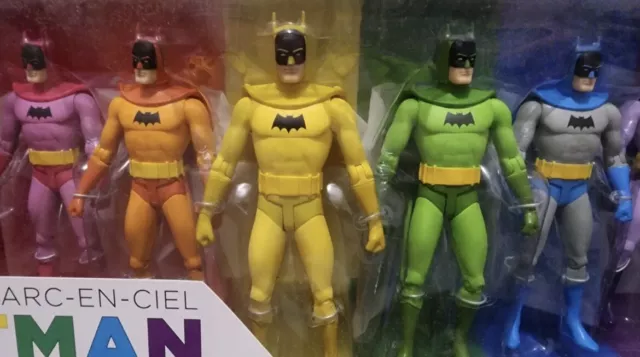 Batman Rainbow ARC-EN-CIEL 6-Pack Action Figure 2016 Set By DC Collectibles