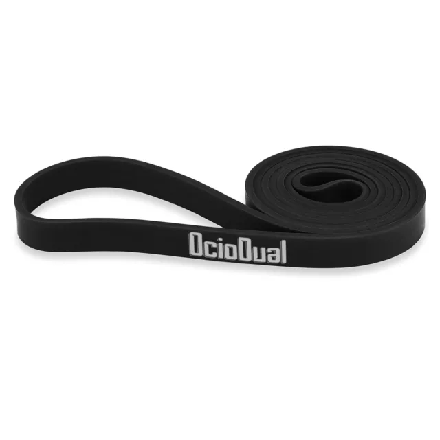 Banda Elastica de Resistencia Goma para Fitness Yoga Fuerza Ejercicio 21mm Negra