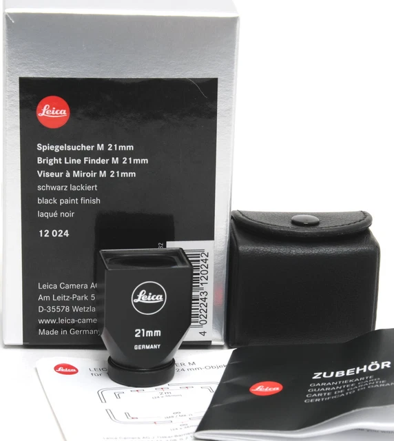 Leica M Viewfinder for 21 mm lens black metal black paint finish boxed 12024