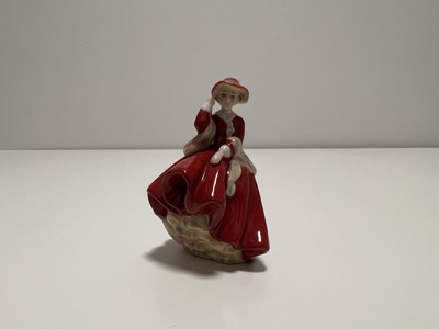 Royal Doulton Miniature Bone China Figurine Top o' the Hill M217 Lady Woman
