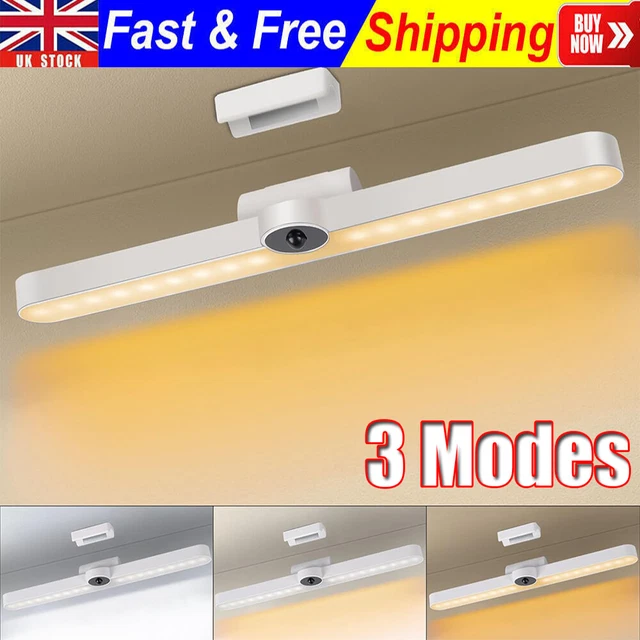 WIRELESS LED PIR Motion Sensor Light Strip Lamp Closet USB