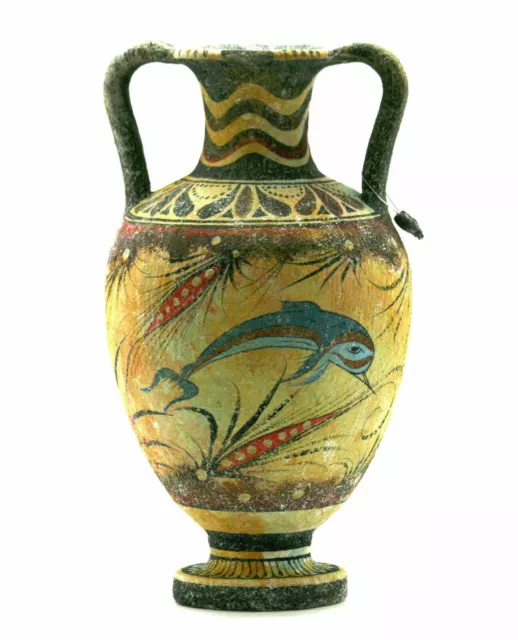 Minoische Vase Keramik Malerei Delphin Antike griechische Kreta Knossos
