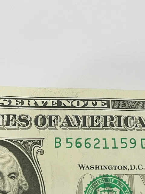2017A $1 Dollar Note Ink Error Uncirculated Crisp Overprint 6#