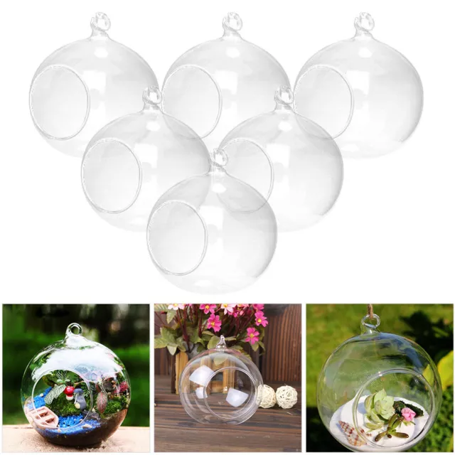 Hanging Tealight Candle Holders Clear Glass Tea Light Bauble Wedding Party Decor