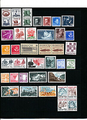 Sweden 1985 year set cpl including all pairs. Very fine. Slania.Two scans. MNH