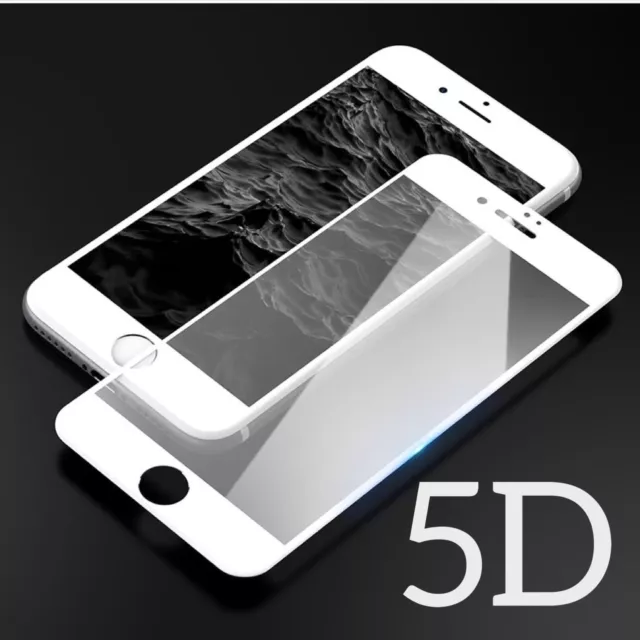 5D Full Coverage Tempered Glass Screen Guard Protector For Apple iPhone 8 Plus