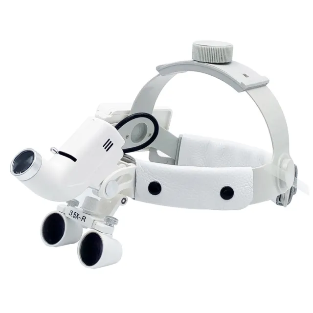 Dental Surgical Medical Headband Binocular Loupes 3.5X with LED Light 5W AZDENT