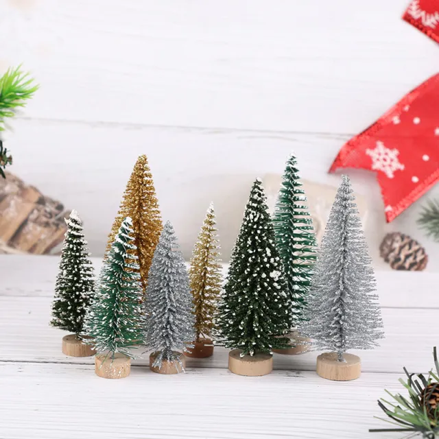 6Pcs Dollhouse Miniature Christmas Tree Micro landscape Tree Christmas Decor -RM