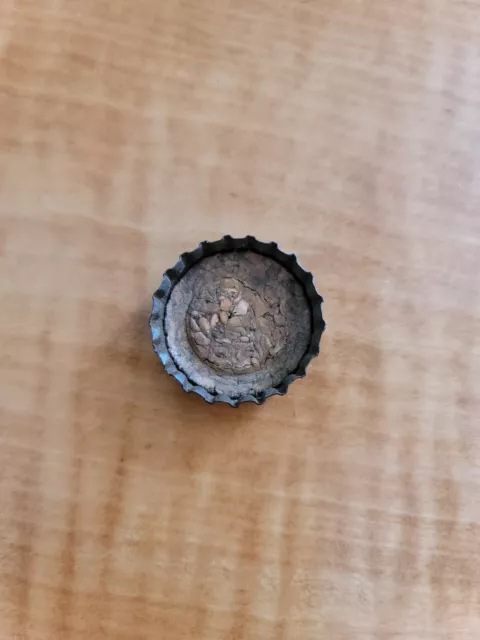 BIG NICKEL 5¢ ORANGE SODA BOTTLE CAP 1930's WITH CORK 2