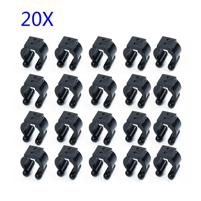 20PCS Portable Fishing Rod Clip Club Pole Storage Rack Clamps Holder Mini Kit UK