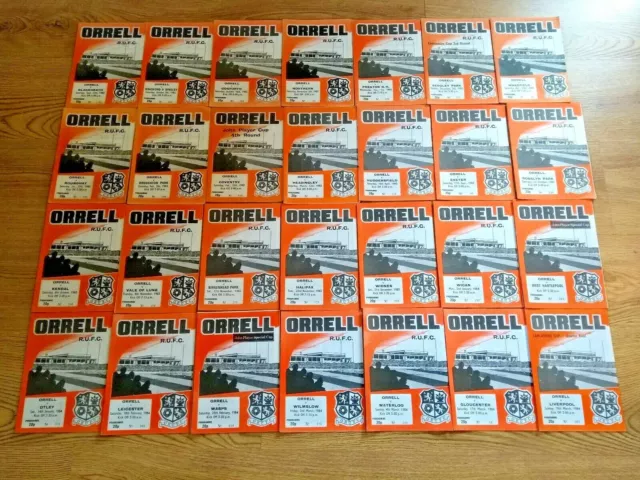 Orrell Rugby Union Programmes 1980 - 2004