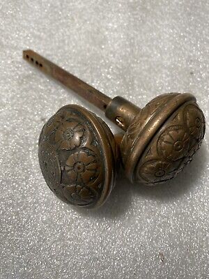 ANTIQUE Pair Of Brass Hopkin Dickinson Knobs. 2