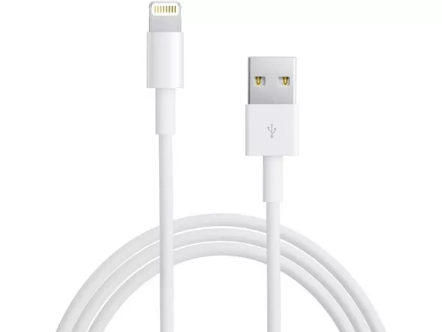 Cable Apple Lightning MXLY2ZM 1m Para Carga y Sincronización de iPhone