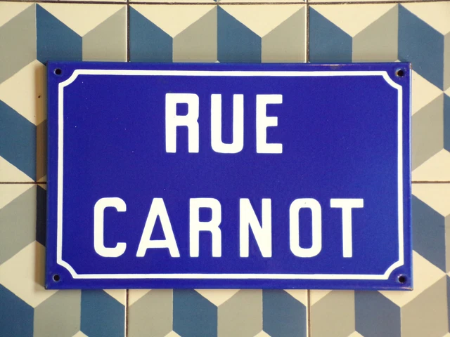 PANNEAU ÉMAILLÉ DE Rue Au Kreuzacker ! Panneau Courbé