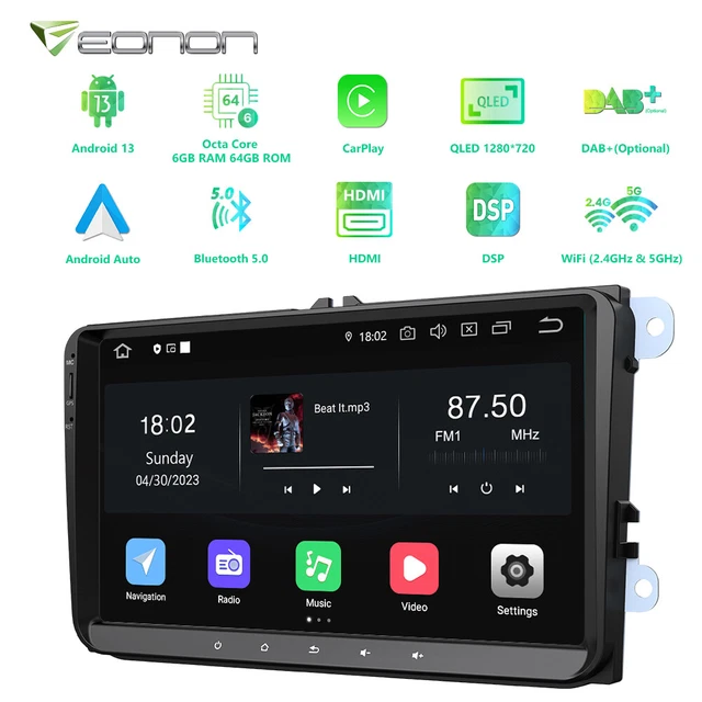 VW/SEAT/SKODA ANDROID HEADUNIT with Carplay & Android Auto 6GB Ram 64GB