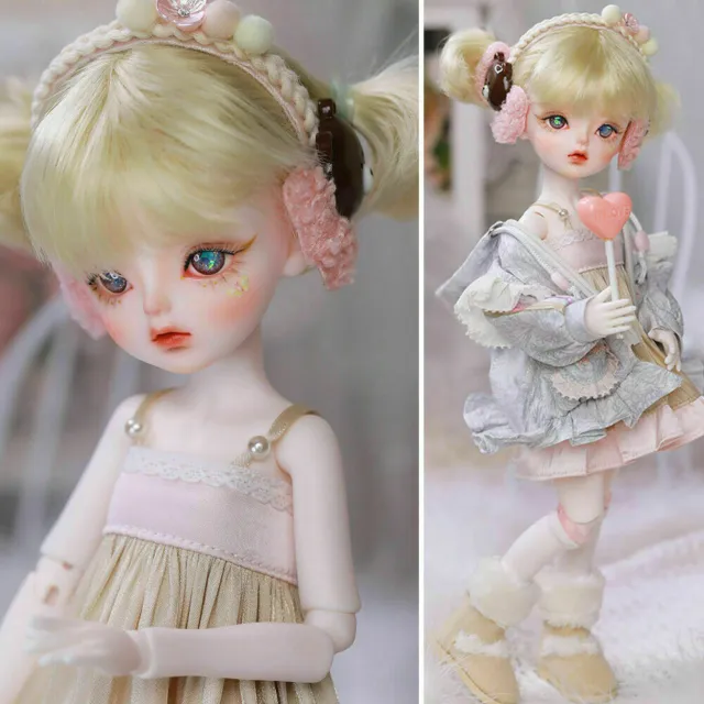 Girls Gift 1/6 BJD Doll Face Makeup Eyes Clothes Hair Resin Ball Jointed Body