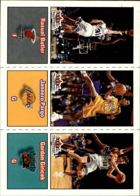 2002-03 Fleer Tradition Basketball #291 R. Butler J. Pargo G. Giricek RC