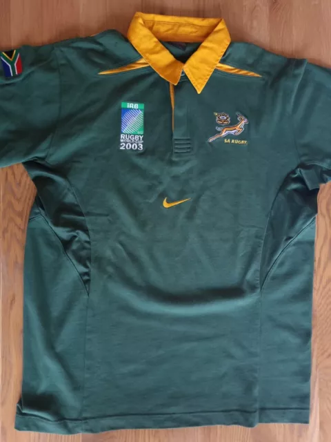 South Africa Springboks 2003 Rugby Jersey Shirt Replica X LARGE Nike Made In SA