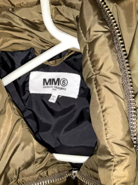 Maison Margiela MM6 Down Hooded Puffer Coat Size 42 3