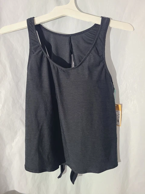 Women's Tie Back Tankini Top - Kona Sol'Black Size Small