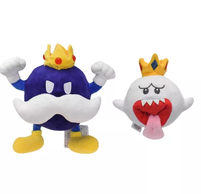 Super Mario Bros King Bob-omb Or Boo Plush Toys Stuffed Doll Xmas Birthday Gifts